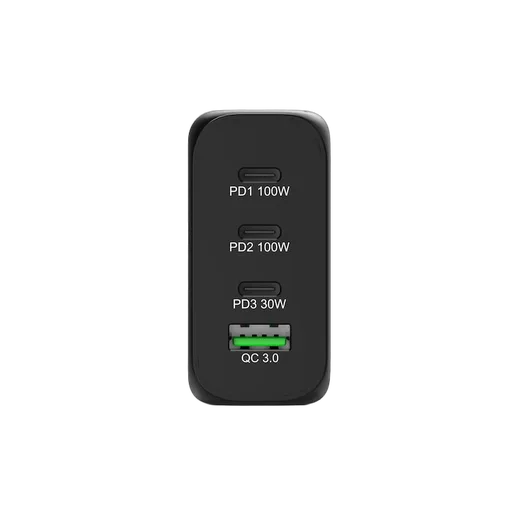 Port Chargeur mural GaN 130W 4 ports + Câble USB-C - 2m