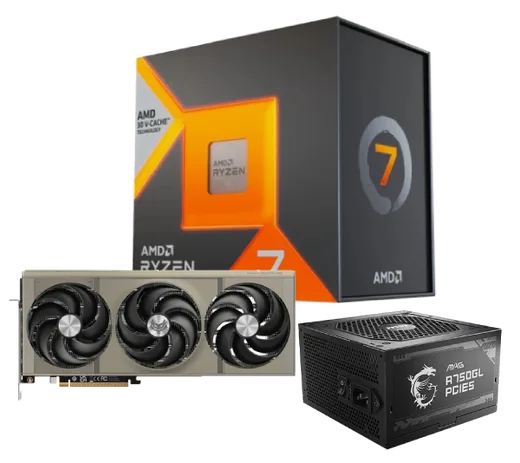 R7 7800X3D+Nitro+ Radeon RX9070XT+MAG A750GL PCIE5
