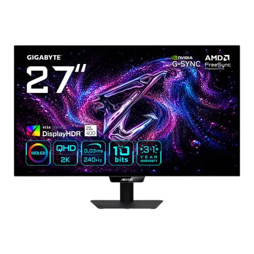 Gigabyte FO27Q24G - 27" Tandem WOLED QHD 240Hz USB-C Pivot compatible G-Sync, vue 1