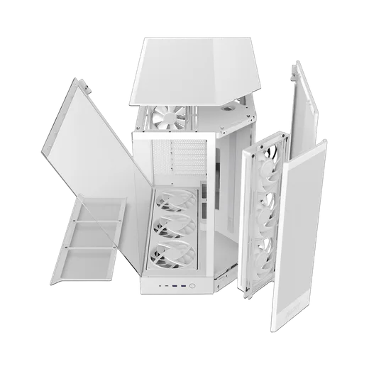 NZXT H9 Flow RGB+ Blanc - MT/Sans Alim/E-ATX
