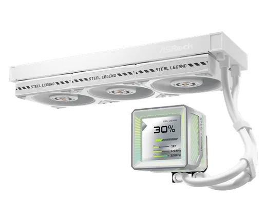 ASRock STEEL LEGEND 360 LCD - 360mm - Blanc