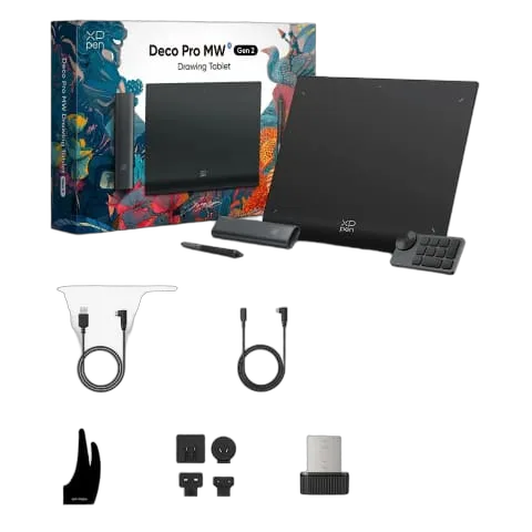 XPPEN Deco Pro XLW Gen 2 MT1592B_ACK05 - 5080LPI 15" Noir — vue 5
