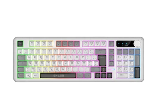 The G-LAB Keyz Caesium EX WL - Membrane - Sans fil - RGB - Blanc