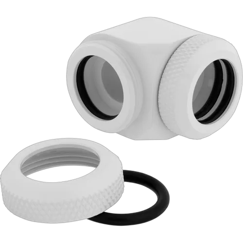 Corsair Fittings 90° Hydro X XF Hardline - 14mm Blanc (x2)