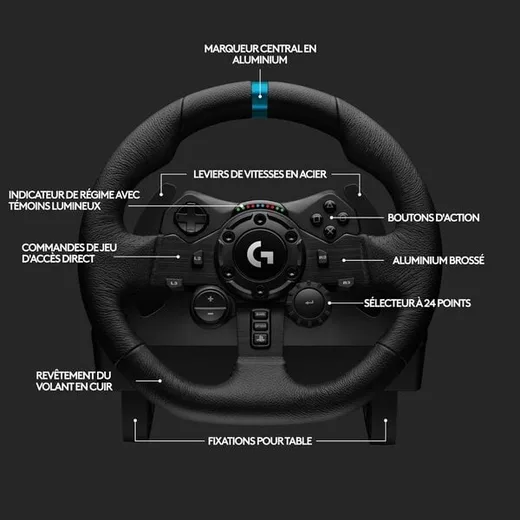 Logitech G923 Racing Wheel & Pedals PC et Playsation Edition