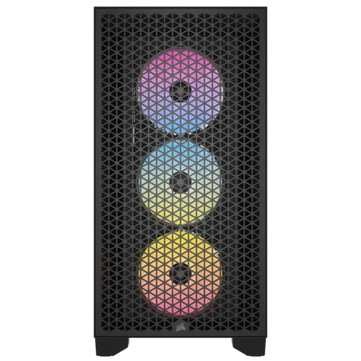 Corsair 3000D Airflow RGB Noir - MT/Sans Alim/ATX