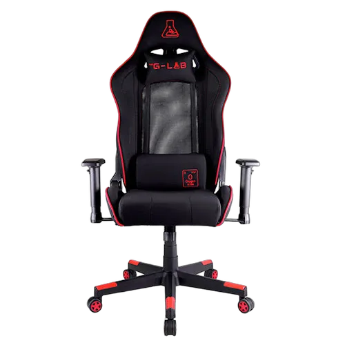 The G-LAB K-Seat Oxygen S - Noir/Rouge/Tissu/3D — vue 1