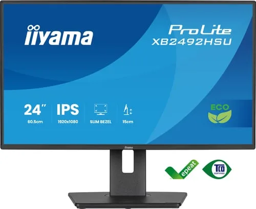 Iiyama XB2492HSU-B1 - 24" FHD 120Hz IPS classe énergétique B et pied réglable — vue 1