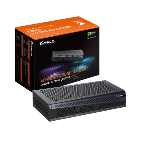 Gigabyte AORUS RTX 5060 Ti AI BOX — vue 1