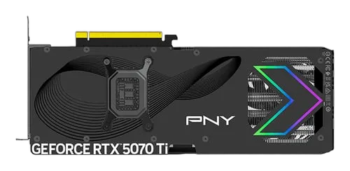PNY RTX 5070Ti 16GB ARGB Overclocked Triple Fan — vue 9