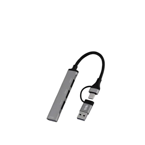 T'nB iClick Hub USB-A/USB-C - 4 ports - Gris