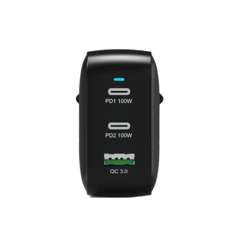 Port Chargeur mural 100W GaN 3 ports + Câble USB-C - 2m — vue 3