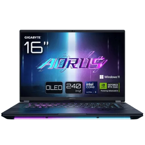 Gigabyte AORUS MASTER 16 BXHC4FRE64SP - 16" QHD+ OLED 240Hz Core Ultra 9 275HX RTX 5070Ti 32Go 1To W11P — vue 1