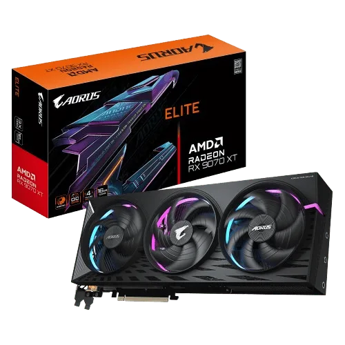 Gigabyte AORUS Radeon RX 9070 XT ELITE 16G — vue 1