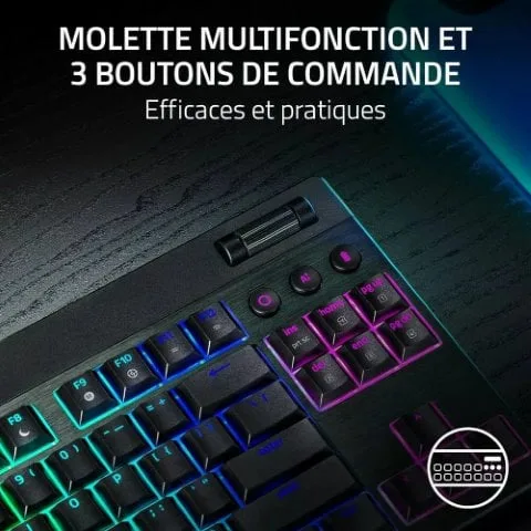 Razer BlackWidow V4 TKL LP - Mécanique (Switch Orange) - Sans-Fil - RGB - Noir
