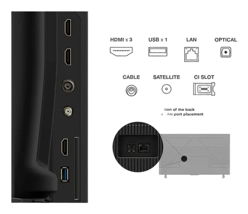 TCL 50P69K - 50" 4K 60Hz Google TV Wifi/BT HDR10 — vue 3