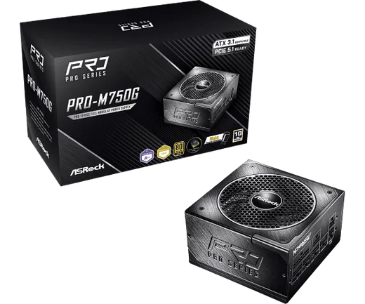 ASRock ATX 750W - 80+ Gold - PRO-750G — vue 1