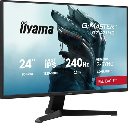 Iiyama G-Master G2471HS-B1 - 23.8" FHD 240Hz Fast IPS 0.3ms G-Sync Adaptive Sync