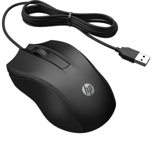 HP 105 BLACK WIRED MOUSE