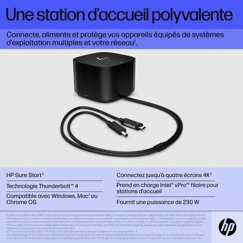 HP TB 280W G4 Dock wCombo Cable-EURO — vue 10