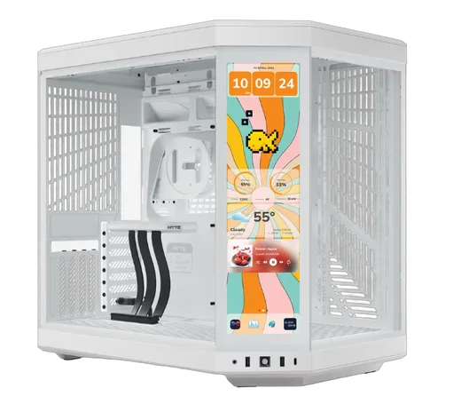Hyte Y70 Touch Infinite Blanc - MT/Sans Alim/ATX — vue 1