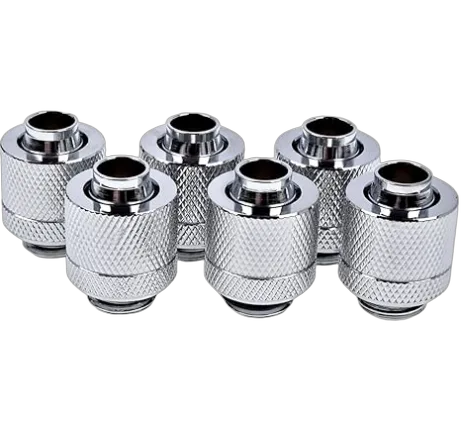 Alphacool Eiszapfen Fitting - 13/10/mm - G1/4 - Pack de 6 - Chrome