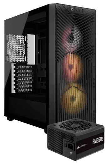 Corsair 3200D RS ARGB Smoke Noir + RM850e — vue 1