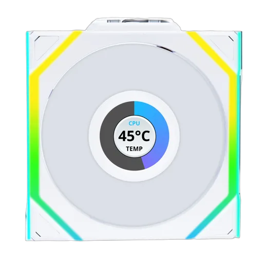 Lian-Li UNI FAN SL LCD ARGB PWM - Sans Fil 120mm - Blanc, vue 1