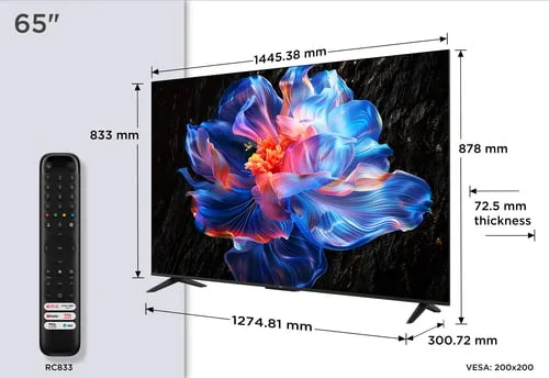 TCL 65P69K - 65" 4K 60Hz Google TV Wifi/BT HDR10 — vue 2