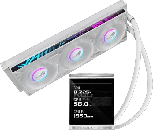Asus ROG Strix LC IV 360 ARGB LCD - 360mm - Blanc