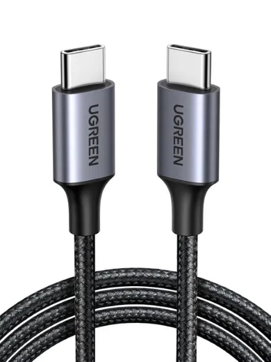 UGREEN Câble USB-C mâle/mâle Nylon 60W - 1m - Noir — vue 1