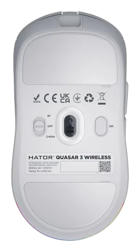 Hator Quasar 3 - Sans-Fil - RGB - Blanc