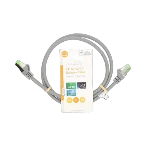 Nedis Câble RJ45 Cat8.1 S/FTP - 1m - Gris — vue 1