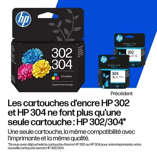 HP Cartouche d'encre 302XL/304XL - Noir