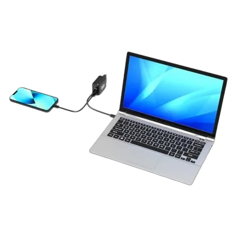 Port Chargeur mural GaN 65W - USB-C/USB-A - Noir — vue 4
