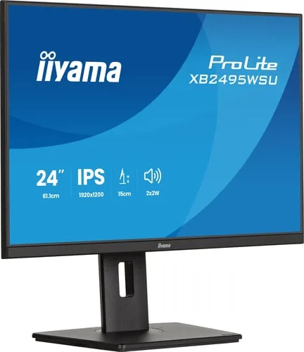 Iiyama Prolite XB2495WSU-B1 - 24.1" FHD+ 100Hz IPS 4ms Pivot HDMI DisplayPort — vue 4