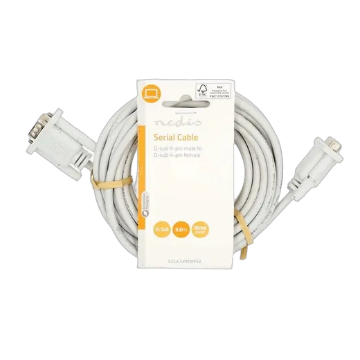 Nedis Câble D-Sub 9 mâle/femelle - 5m - Blanc — vue 1