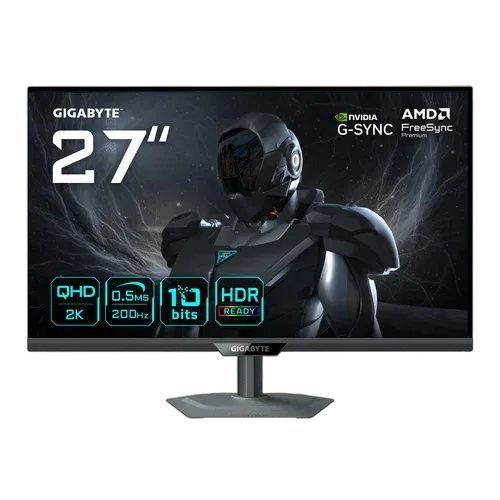 Gigabyte G27U - 27" 4K 160Hz ou FHD 320Hz Fast-IPS Pivot Compatible G-Sync, vue 1