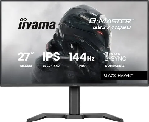 Iiyama G-Master GB2741QSU-B1 - 27"QHD 144Hz IPS 1ms Pivot Adaptive Sync G-Sync — vue 1