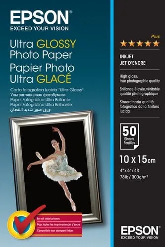 Epson Paper/Ultra Glossy 100x150mm 300gm2 50sh — vue 1