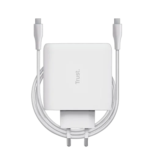 Trust Chargeur universel MAXO 100W - USB-C + Câble 2m USB-C - Blanc