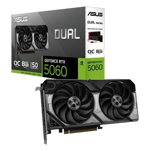 Asus Dual GeForce RTX 5060 8GB GDDR7 OC Edition — vue 1
