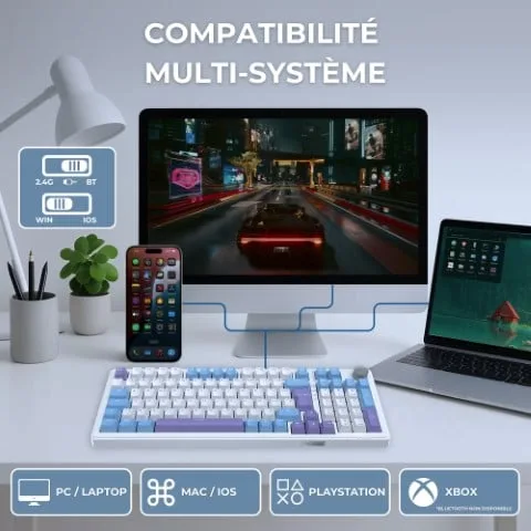 The G-LAB Keyz Elite 400 White Blue