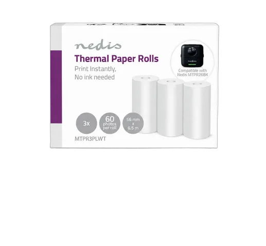 Nedis Rouleaux de papier thermique - MTPR3STWT — vue 1