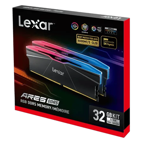 Lexar ARES RGB 32Go (2x16Go) DDR5 6000MHz — vue 2