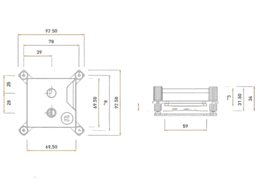 EK Water Blocks EK-Quantum Velocity³ 1700/1851/AM5 - Plexi