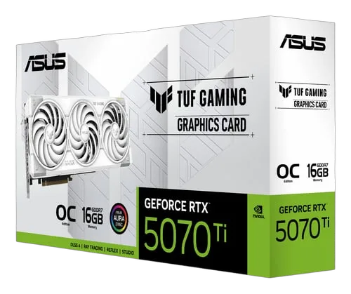 Asus TUF Gaming GeForce RTX 5070 Ti 16GB GDDR7 White OC — vue 10
