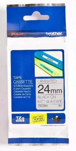 Brother Tape/24mm black on matt f P-Touch TZE — vue 1