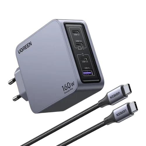 UGREEN Chargeur secteur 160W 4 ports + Câble USB-C - 1,5m — vue 4