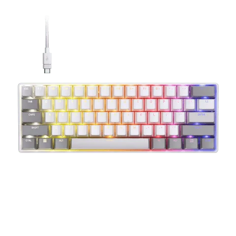 Corsair Clipper Pro Mini 60% - Magnétique - Filaire - RGB - Blanc — vue 2